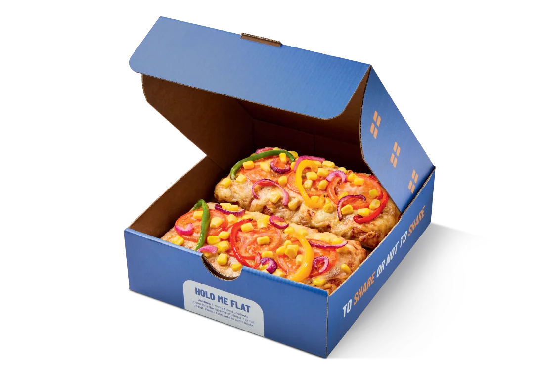 2 Slice Veggie Feast Pizza Box