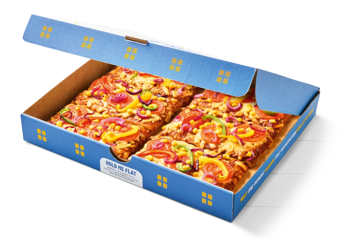 6 Slice Veggie Feast Pizza Box